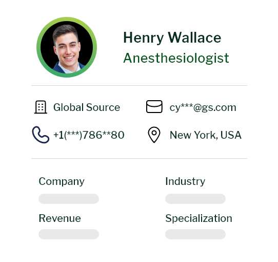 Anesthesiologist Email List